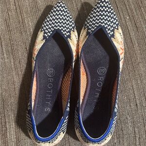 Rothy's The Point flats in the Sapphire Floral pattern